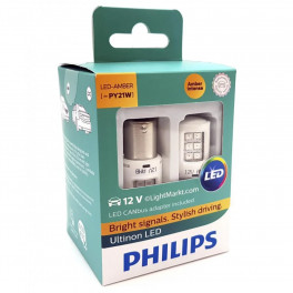 Philips PY21W LED з обманкою 11498ulax2