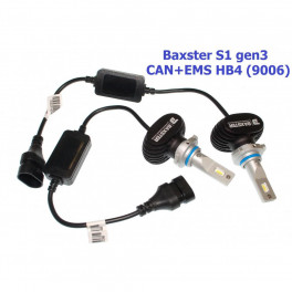 Лампы светодиодные Baxster S1 gen3 HB4 (9006) 6000K CAN+EMS (2 шт)