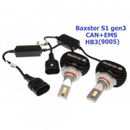 Лампы светодиодные Baxster S1 gen3 HB3 (9005) 6000K CAN+EMS (2 шт)