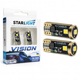 Світлодіодні лампи LED W5W (T10) StarLight Vision Canbus з обманкою